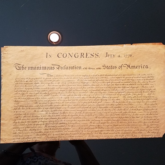 Other - Vintage Parchment Copy Declaration of Independence